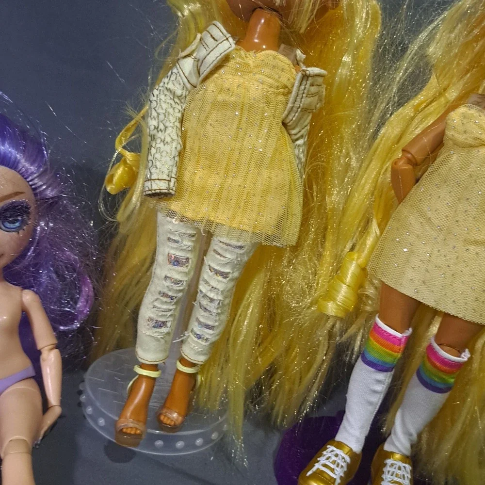 Rainbow High‎ Doll Lot Sunny Madison Violet Willow Yellow Purple Fashion Dolls